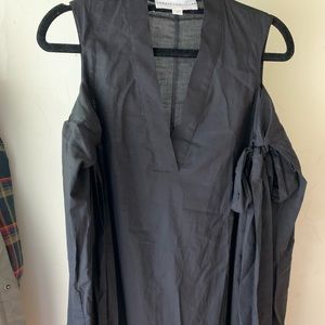 Black Robert Rodriguez shirt ties cold shoulder 0